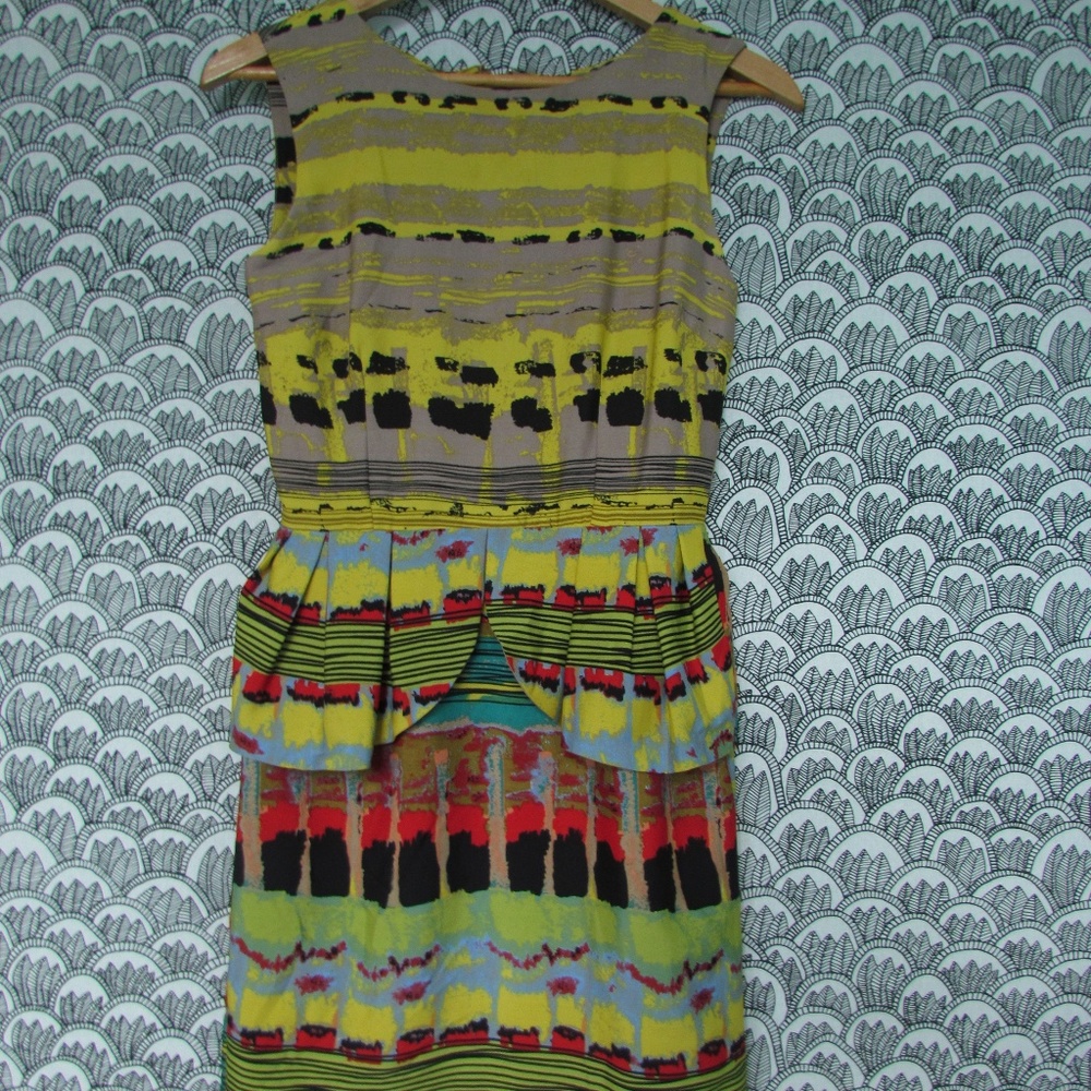 WALTER BAKER W118 Owen Abstract Peplum Dress